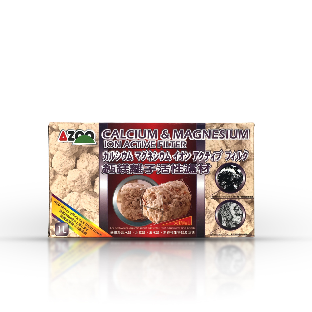 Medio filtrante de iones activos de Ca-Mg, 3 litros (CM20P), gránulo grueso