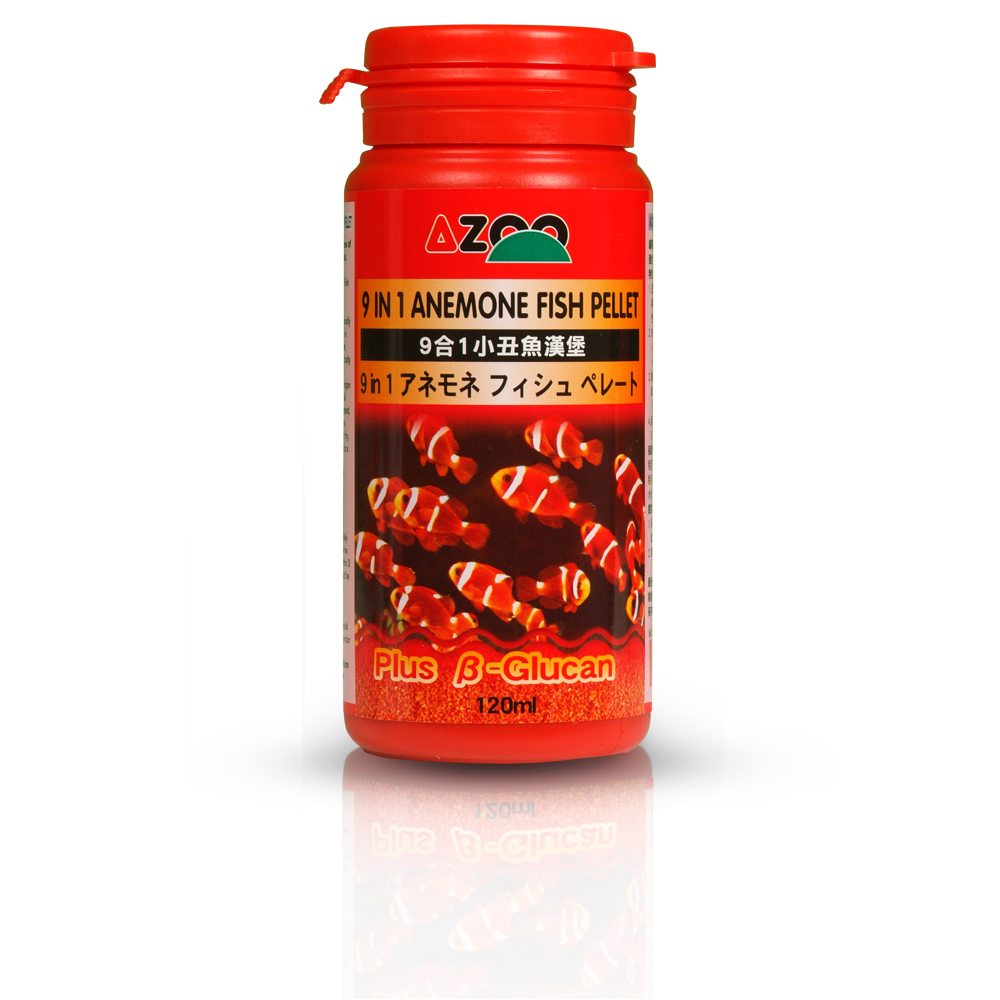 9 in 1 anemone fish food (alimento especial para peces payasos) 120ml