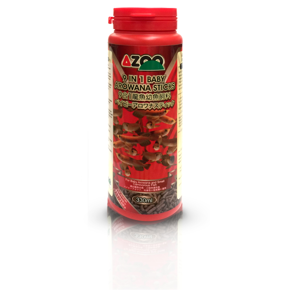 9 in 1 Baby arowana alimento especial para arowanas juveniles, 330 ml / 120 g