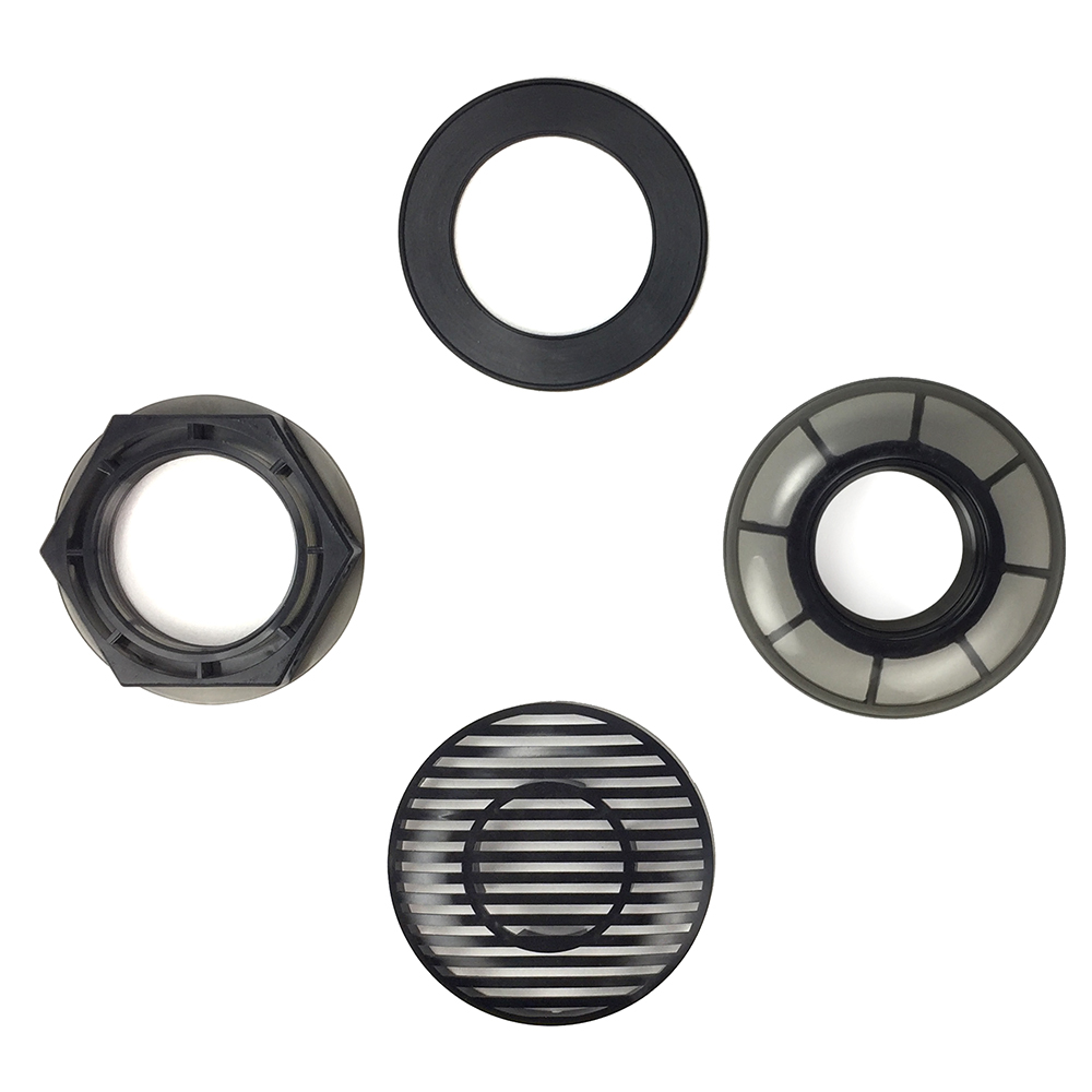 Bulk head traslúcido, doble "O" ring, rosca interna 2"