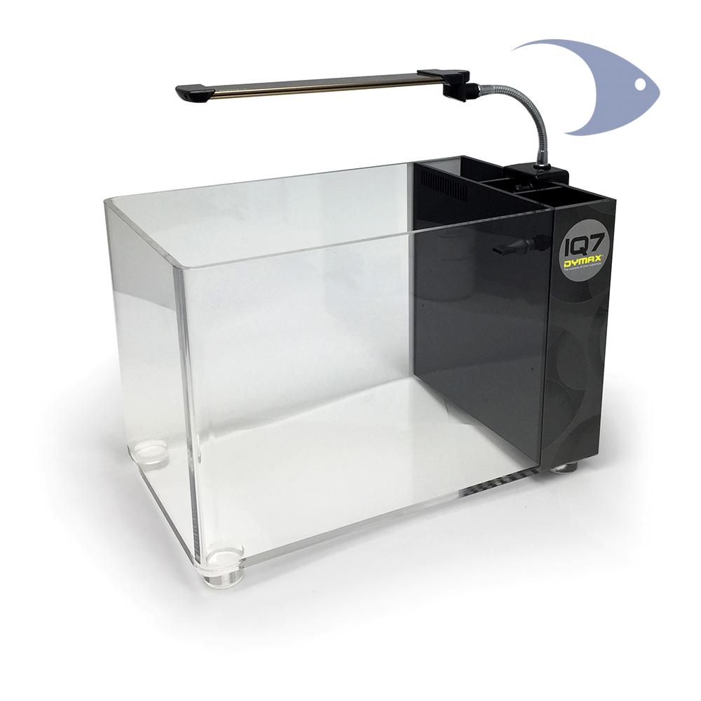 Mini Acuario acrílico c/filtro y lámpara 2X4W-LED touch, 16 litros IQ7 blanco