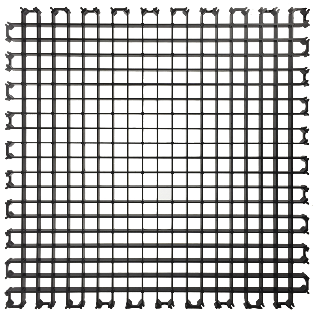Rejilla de plástico negro modular para acomodo de frags de corales