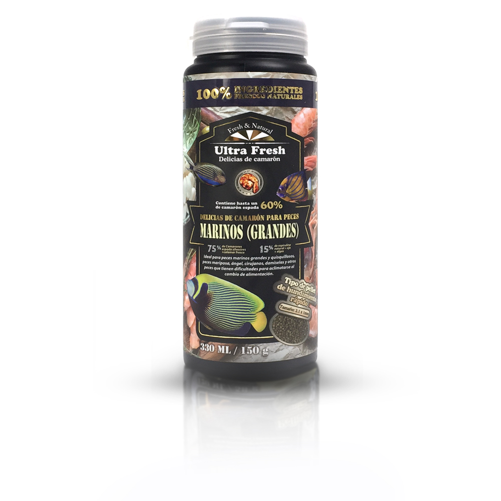 Delicias de camarón para peces marinos grandes 580 g